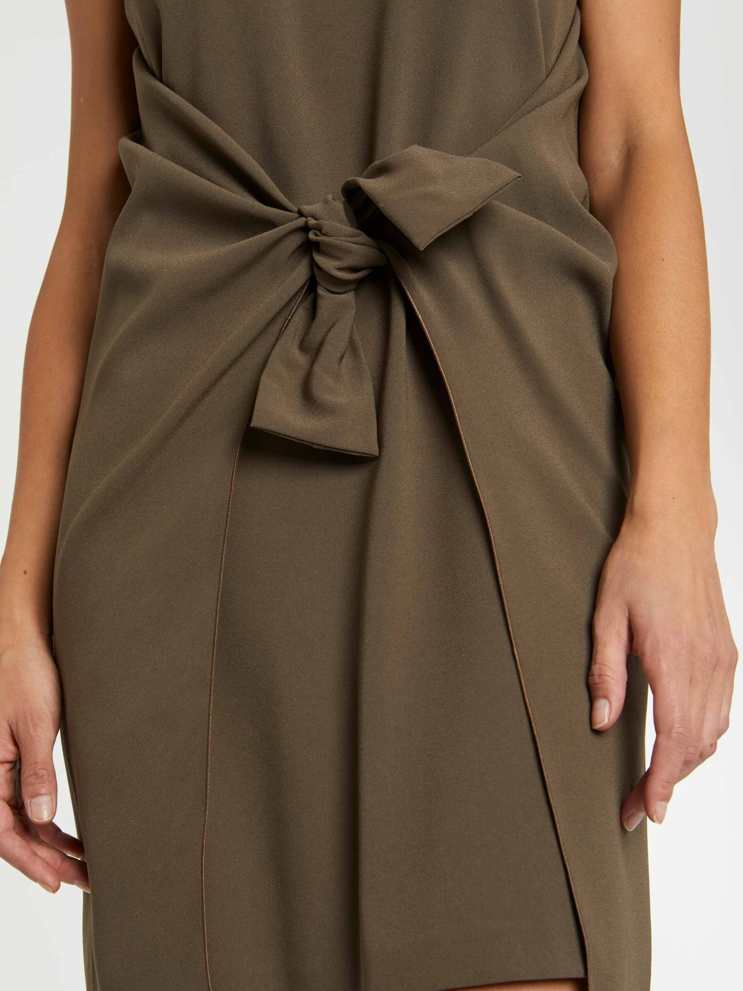 PAULE KA Robe Nouée En Crêpe Envers Satin 2 PAULE KA Robe Nouée En Crêpe Envers Satin – Image 2