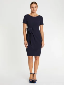 PAULE KA Robe à Nœud En Crêpe Envers Satin