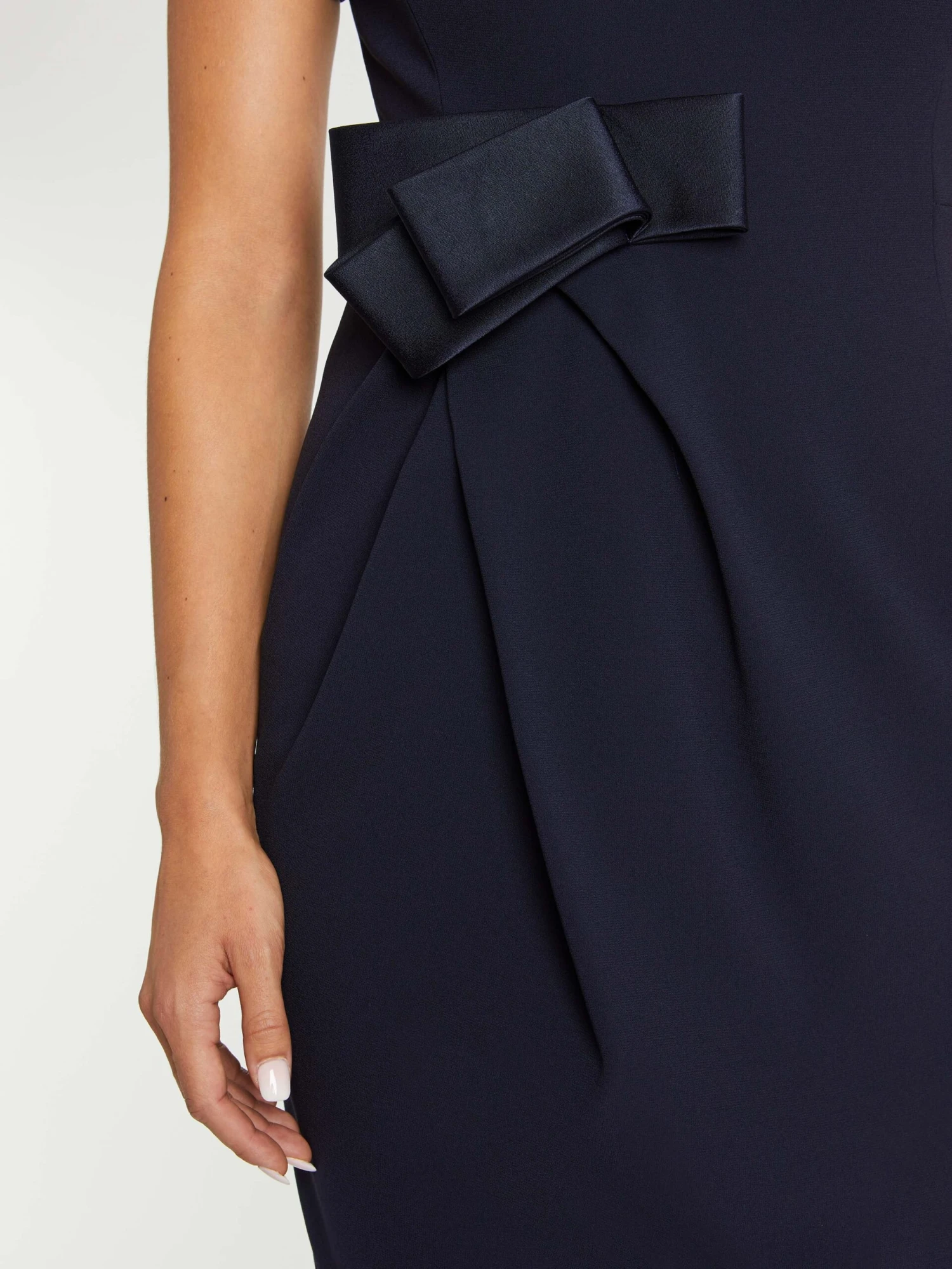 PAULE KA Robe à Nœud En Crêpe Envers Satin 2 PAULE KA Robe à Nœud En Crêpe Envers Satin – Image 2