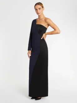 PAULE KA Robe Longue Graphique En Crêpe De Satin -PAULE KA Boutique paule ka 22H180R125L 7099 3 scaled