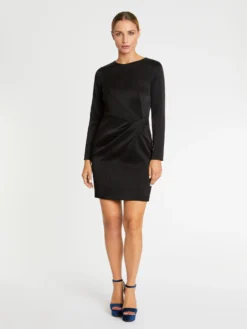 PAULE KA Robe Courte Croisée En Crêpe De Satin