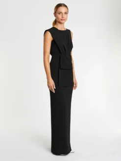 PAULE KA Robe Longue De Cérémonie à Nœud En Satin 6 PAULE KA Robe Longue De Cérémonie à Nœud En Satin -PAULE KA Boutique paule ka 22H180R73L 999 3 scaled