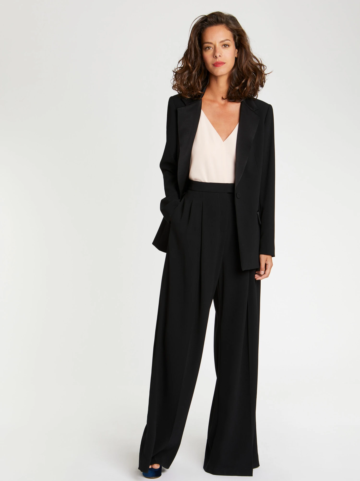 PAULE KA Veste De Costume Droite En Tissu Crêpe 1 PAULE KA Veste De Costume Droite En Tissu Crêpe