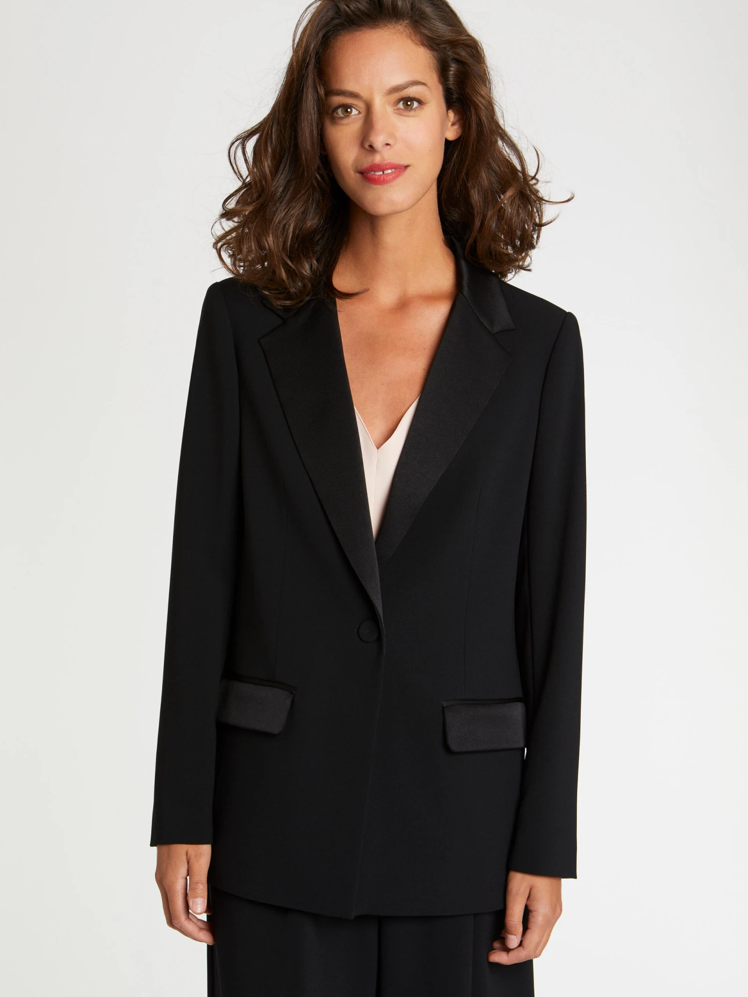 PAULE KA Veste De Costume Droite En Tissu Crêpe 3 PAULE KA Veste De Costume Droite En Tissu Crêpe – Image 3