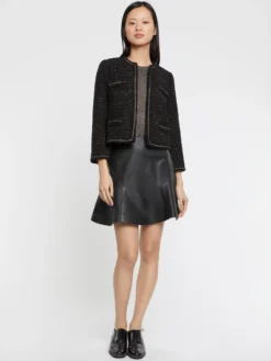 PAULE KA Mini-jupe Patineuse En Cuir