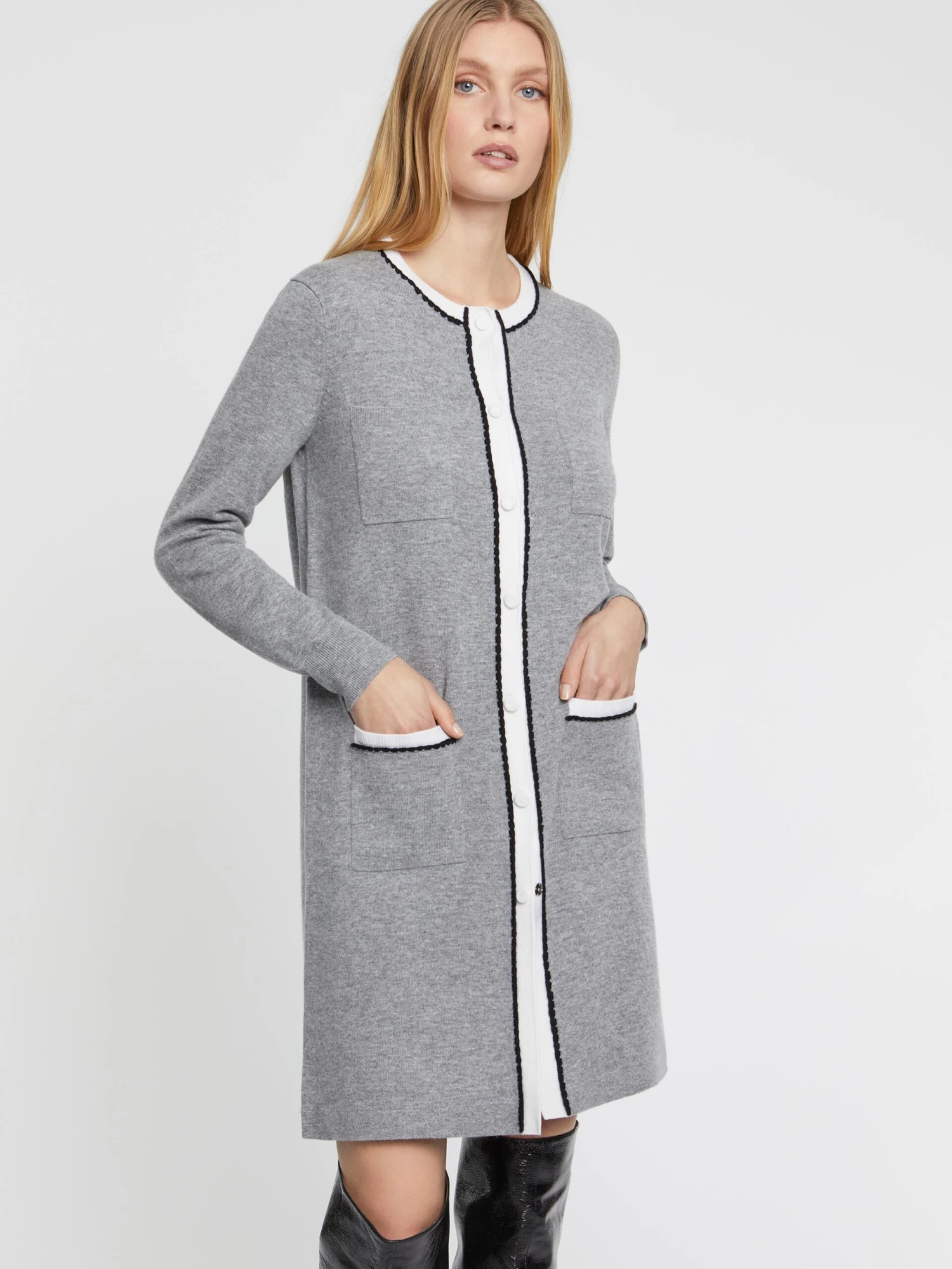 PAULE KA Cardigan Long En Laine Et Cachemire 3 PAULE KA Cardigan Long En Laine Et Cachemire – Image 3