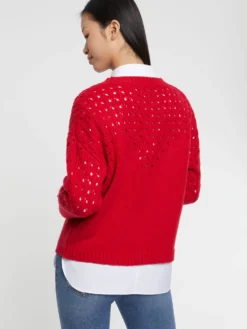 PAULE KA Pull Ajouré En Laine Et Cachemire -PAULE KA Boutique paule ka 22H400PU15 418 4 scaled