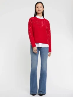 PAULE KA Pull Ajouré En Laine Et Cachemire -PAULE KA Boutique paule ka 22H400PU15 418 6 scaled