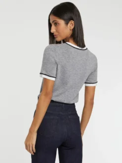 PAULE KA Pull Manches Courtes En Laine Et Cachemire -PAULE KA Boutique paule ka 22H400PU47 9302 4 scaled