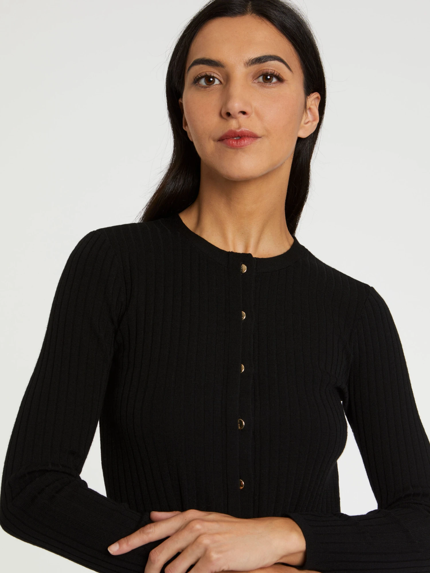 PAULE KA Cardigan En Laine En Maille Côtelée 2 PAULE KA Cardigan En Laine En Maille Côtelée – Image 2