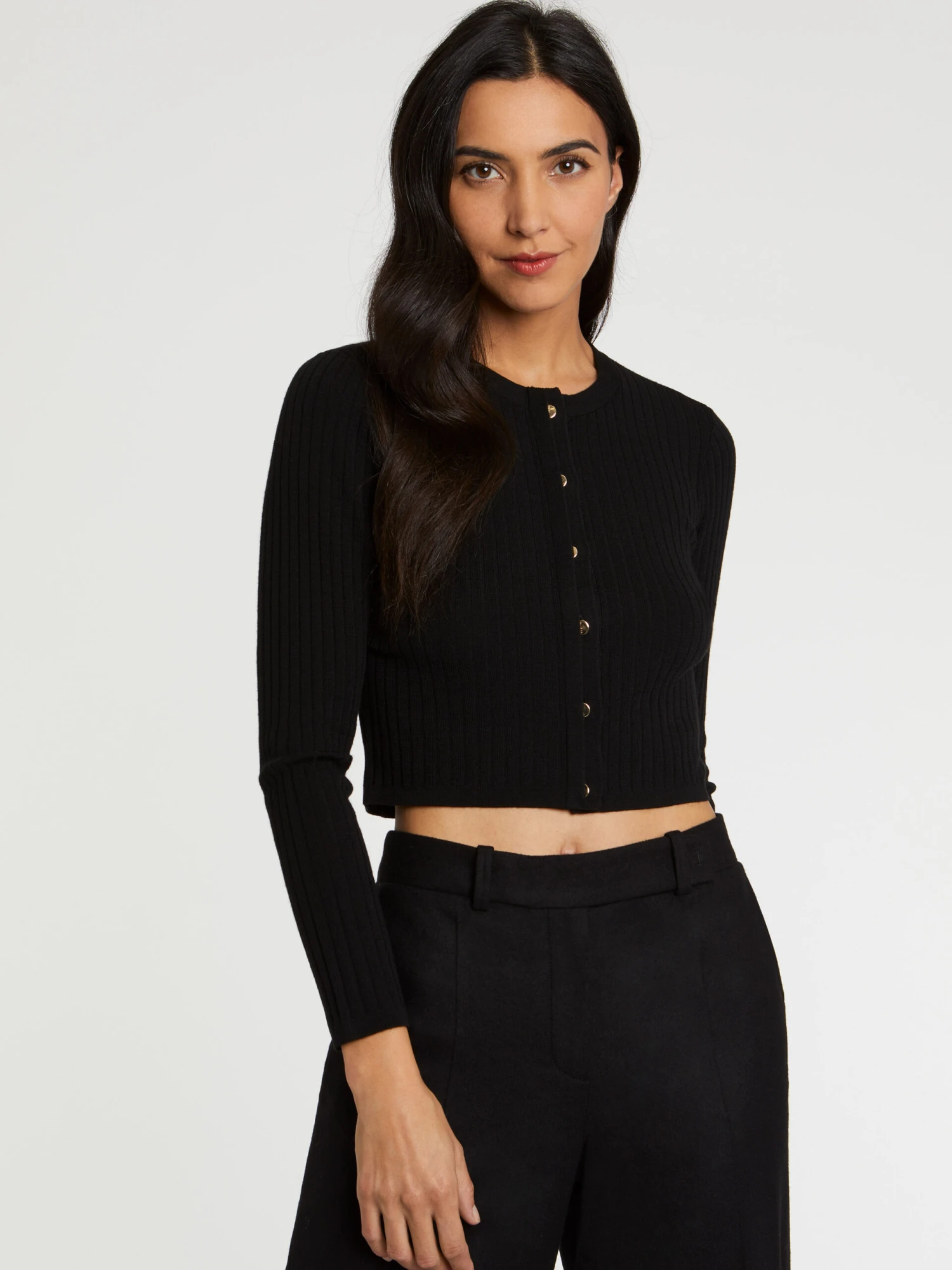 PAULE KA Cardigan En Laine En Maille Côtelée 3 PAULE KA Cardigan En Laine En Maille Côtelée – Image 3