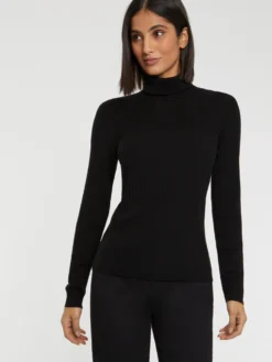 PAULE KA Pull Col Roulé En Laine En Maille Côtelée 8 PAULE KA Pull Col Roulé En Laine En Maille Côtelée -PAULE KA Boutique paule ka 22H401PU09 999 3 scaled