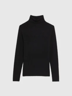 PAULE KA Pull Col Roulé En Laine En Maille Côtelée 10 PAULE KA Pull Col Roulé En Laine En Maille Côtelée -PAULE KA Boutique paule ka 22H401PU09 999 6 scaled