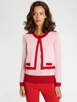 PAULE KA Pull Trompe L'œil En Laine -PAULE KA Boutique paule ka 22H401PU80 4664 3 scaled