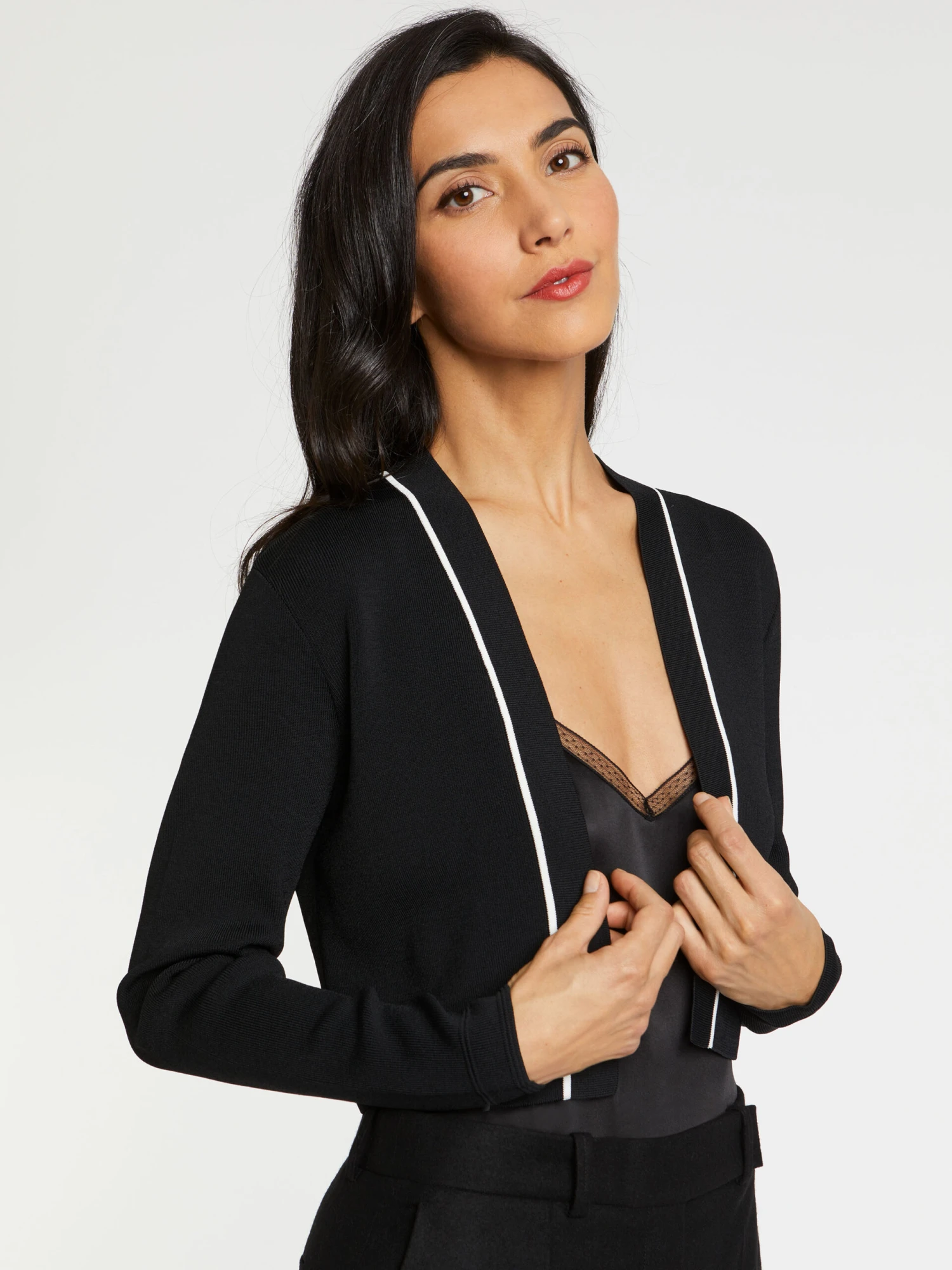 PAULE KA Cardigan Ouvert En Viscose 3 PAULE KA Cardigan Ouvert En Viscose – Image 3