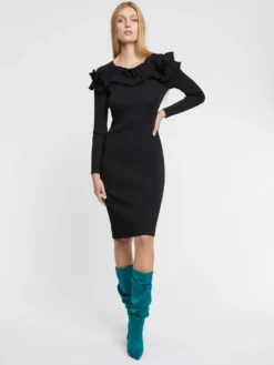 PAULE KA Robe Près Du Corps à Volants -PAULE KA Boutique paule ka 22H406RO06 999 3 scaled