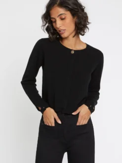 PAULE KA Cardigan à Bouton Bijou En Cachemire