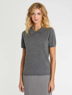 PAULE KA Pull Polo Manches Courtes En Cachemire 7 PAULE KA Pull Polo Manches Courtes En Cachemire -PAULE KA Boutique paule ka 22H407PU03 930 3 scaled