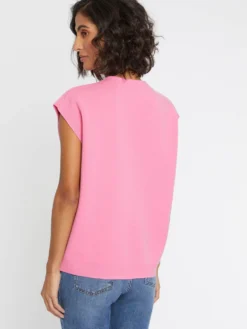 PAULE KA Gilet Sans Manches Double Face à Boutons Bijou -PAULE KA Boutique paule ka 22H409CA10 4684 4 scaled