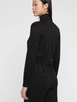 PAULE KA Cardigan Court à Festons En Laine Et Lurex 9 PAULE KA Cardigan Court à Festons En Laine Et Lurex -PAULE KA Boutique paule ka 22H410CA47 999 4 scaled