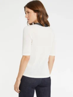 PAULE KA Pull Col V à Chevrons -PAULE KA Boutique paule ka 22H412PU12 0299 4 scaled