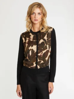 PAULE KA Cardigan Camouflage En Viscose Et Soie -PAULE KA Boutique paule ka 22H440CA39 099 3 scaled