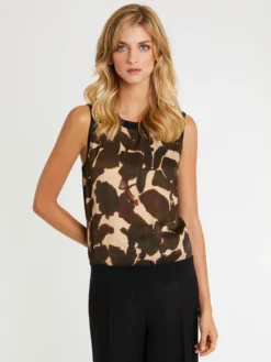 PAULE KA Débardeur Camouflage En Viscose Et Soie -PAULE KA Boutique paule ka 22H440DE32 099 3 scaled