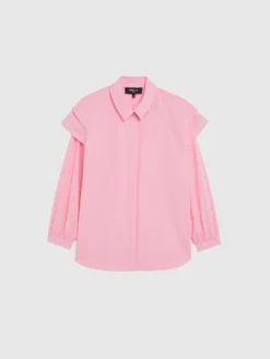 PAULE KA Chemisier à Manches épaulées En Popeline De Coton 11 PAULE KA Chemisier à Manches épaulées En Popeline De Coton -PAULE KA Boutique paule ka 22H 100 C010 466 scaled