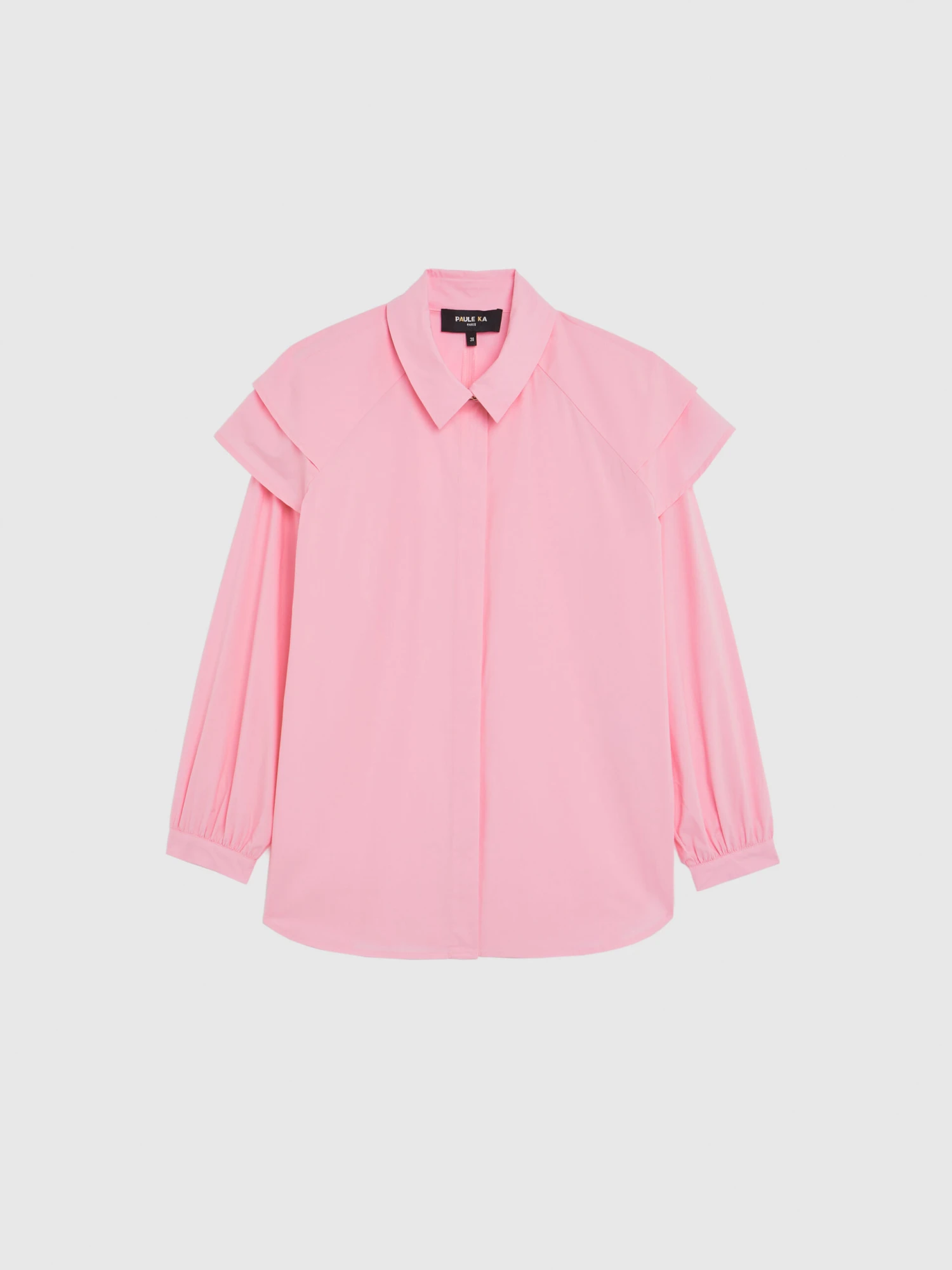 PAULE KA Chemisier à Manches épaulées En Popeline De Coton 6 PAULE KA Chemisier à Manches épaulées En Popeline De Coton – Image 6
