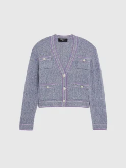 PAULE KA Cardigan En Maille Moulinée, Boutons Perle 9 PAULE KA Cardigan En Maille Moulinée, Boutons Perle -PAULE KA Boutique paule ka 22H 420 CA14 502 scaled