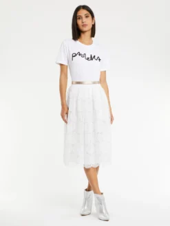 PAULE KA Jupe Midi En Tulle Brodé