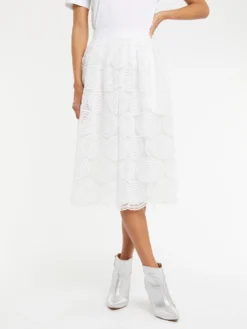 PAULE KA Jupe Midi En Tulle Brodé -PAULE KA Boutique paule ka 23E166J08 102 3 scaled