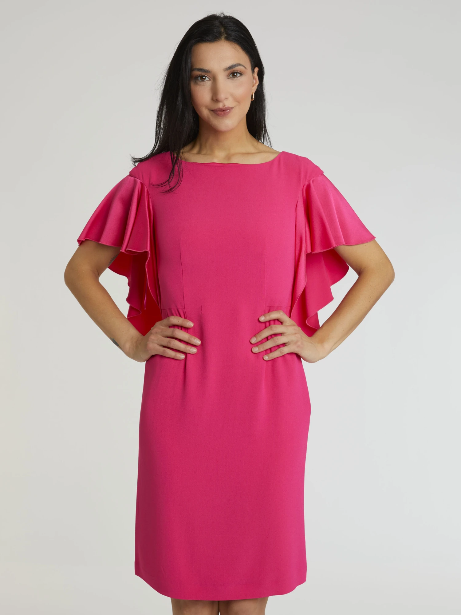 PAULE KA Robe Courte En Crêpe Envers Satin 3 PAULE KA Robe Courte En Crêpe Envers Satin – Image 3