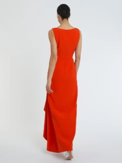 PAULE KA Robe Longue En Crêpe Envers Satin -PAULE KA Boutique paule ka 23E180R060L 2143 4 scaled