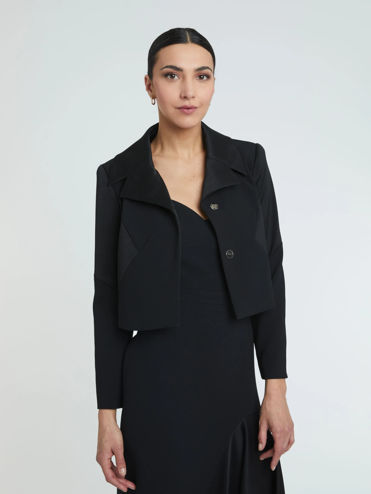 PAULE KA Veste Courte En Crêpe Envers Satin 3 PAULE KA Veste Courte En Crêpe Envers Satin – Image 3