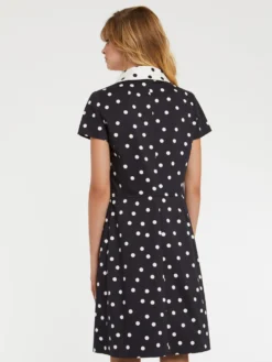 PAULE KA Robe En Gabardine Imprimée De Pois -PAULE KA Boutique paule ka 23E198R021 9910 4 scaled