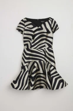 PAULE KA Robe Courte En Jacquard Zébré