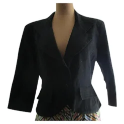 Paule Ka Veste Courte, Coton, Taille 38. Noir